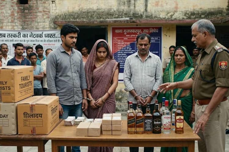 मुजफ्फरपुर: शराब तस्करी का 'फैमिली टूर नेटवर्क' ध्वस्त, नवविवाहित जोड़ा समेत चार गिरफ्तार