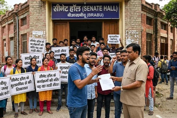 मुजफ्फरपुर: बीआरएबीयू में सीनेट हॉल के कार्यक्रमों की बलि चढ़ रहा स्टडी सेंटर, छात्रों ने कुलसचिव से की शिकायत
