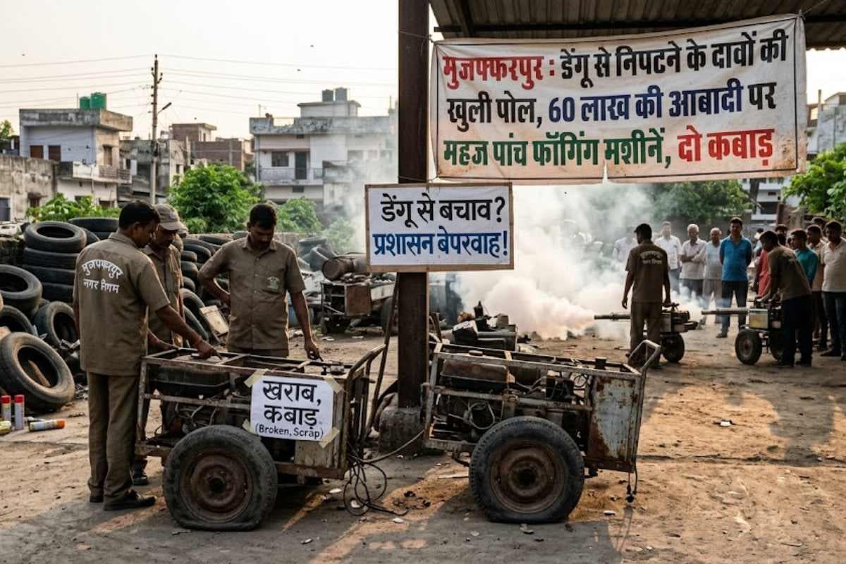 मुजफ्फरपुर: डेंगू से निपटने के दावों की खुली पोल, 60 लाख की आबादी पर महज पांच फॉगिंग मशीनें, दो कबाड़