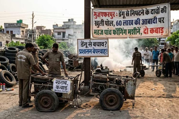 मुजफ्फरपुर: डेंगू से निपटने के दावों की खुली पोल, 60 लाख की आबादी पर महज पांच फॉगिंग मशीनें, दो कबाड़