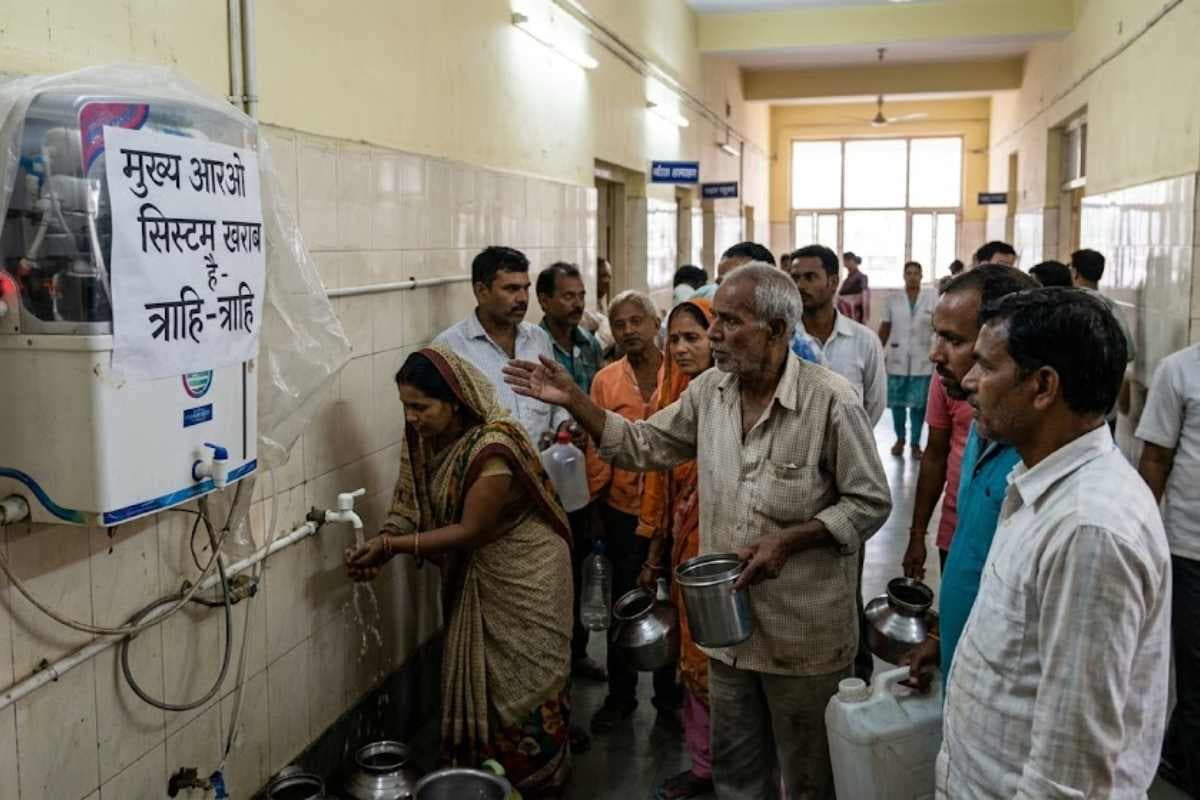 मुजफ्फरपुर: मॉडल अस्पताल में पानी के लिए मची त्राहि-त्राहि, दो दिन से खराब है मुख्य आरओ सिस्टम