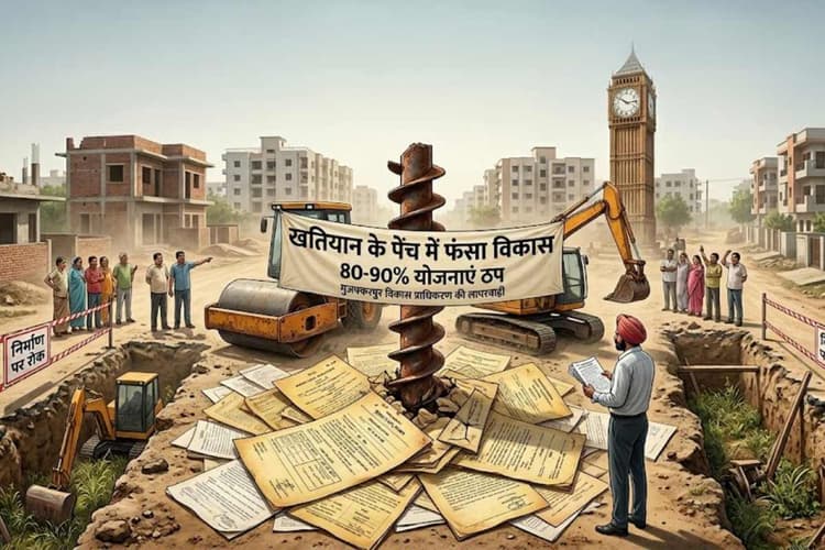 मुजफ्फरपुर: खतियान के पेंच में फंसा विकास, नए मोहल्लों में सड़क-नाला निर्माण पर रोक, 80-90% योजनाएं ठप