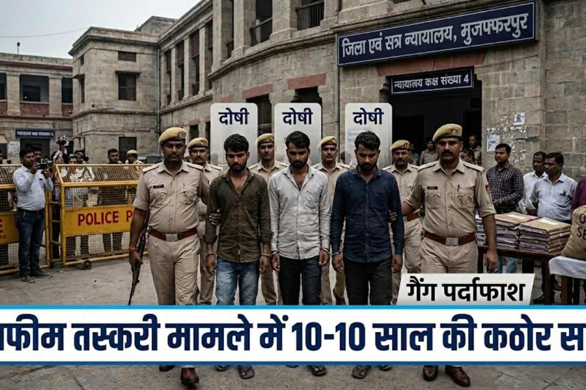 मुजफ्फरपुर: अफीम तस्करी के मामले में तीन दोषियों को 10-10 साल की कठोर सजा