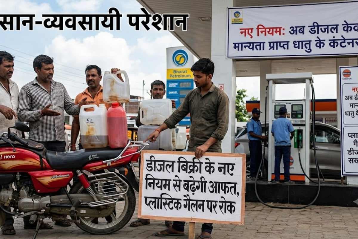New Diesel Rules: डीजल बिक्री के नए नियम से बढ़ेगी आफत, प्लास्टिक गैलन पर रोक से किसान-व्यवसायी परेशान