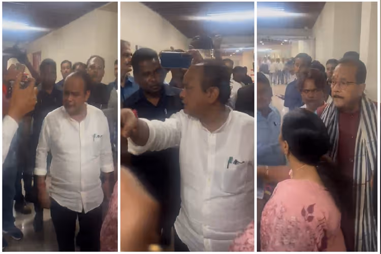 कांग्रेस के मंत्रियों का विधानसभा में हंगामा, सलमान खुर्शीद को पक्ष रखने की नहीं मिली अनुमति