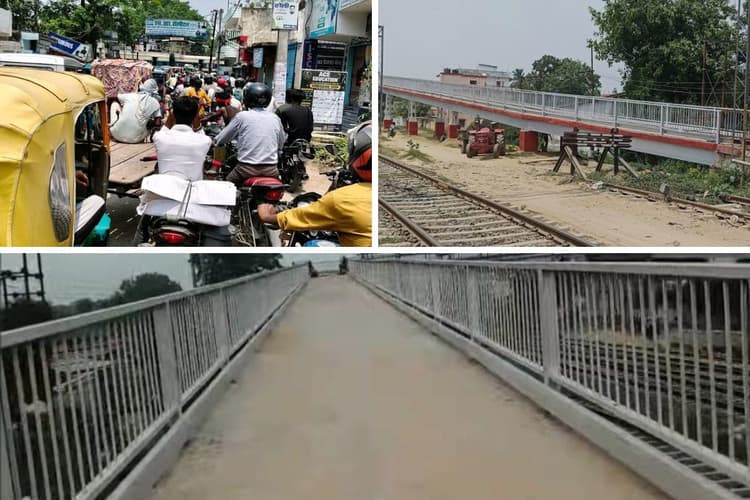 जाम में फंस गया गंगजला लाइट ओवरब्रिज का मकसद, लोग रोज हो रहे परेशान