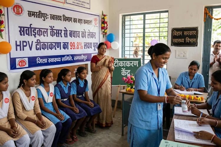समस्तीपुर: स्वास्थ्य विभाग का बड़ा कमाल, सर्वाइकल कैंसर से बचाव को लेकर एचपीवी टीकाकरण का 99.8% लक्ष्य पूरा