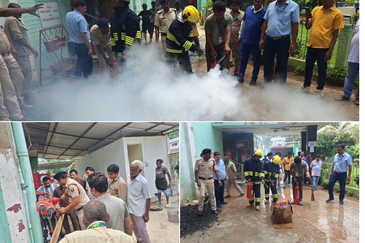 अस्पताल के स्टाफ ने सीखे आपदा प्रबंधन के गुर, अग्निशमन विभाग ने दिया प्रशिक्षण