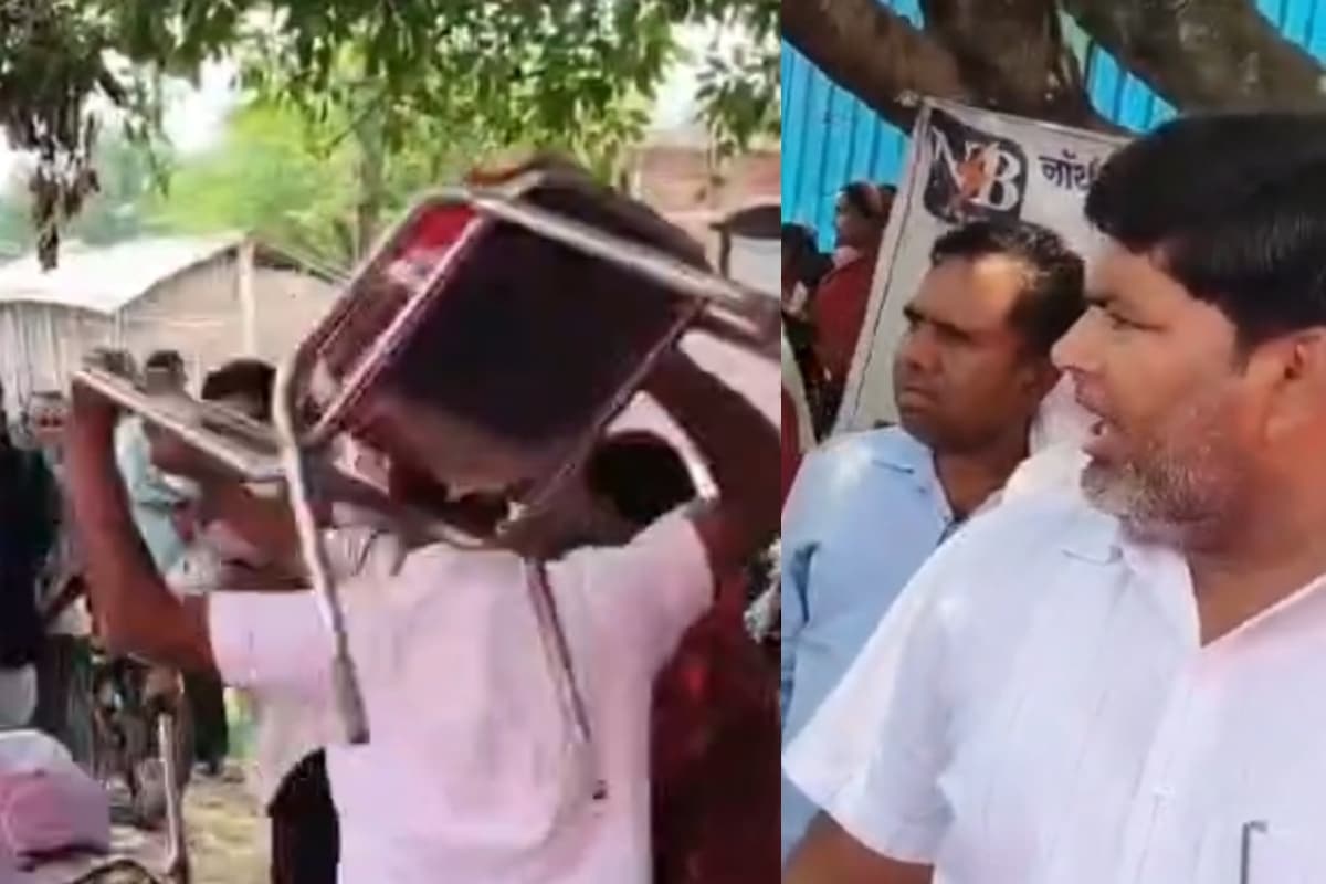 Viral video showing a dispute between a Circle Officer and a youth during a Sahayog Camp in Bagaha. Viral video showing a dispute between a Circle Officer and a youth during a Sahayog Camp in Bagaha.