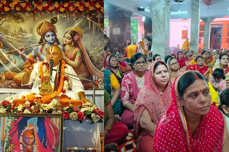 बक्सर में आचार्य कृष्णानंद बोले: धर्म की आड़ में अधर्म सबसे बड़ा पाप, अत्याचार बढ़ने पर होता है भगवान का अवतार
