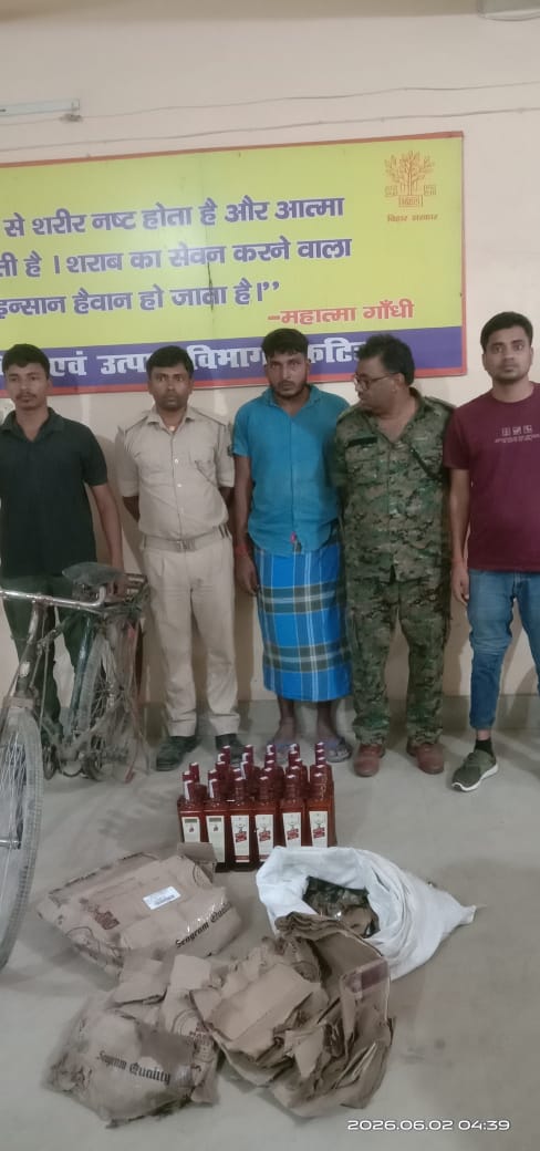 52.250 लीटर शराब के साथ तीन तस्कर गिरफ्तार