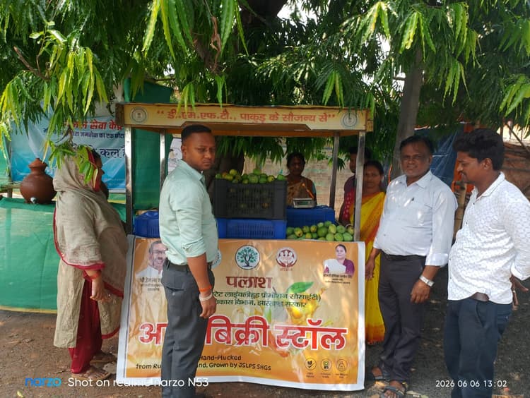 पलाश मार्ट में बिक रहे आम, रोज 2500 रुपये तक कमा रही पोलीना