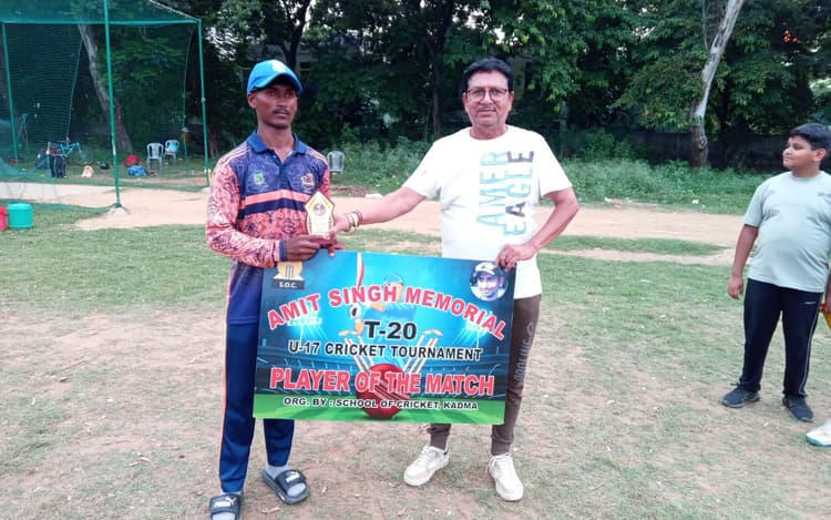Amit memo t20 : जीत के साथ साई करुणा क्रिकेट एकेडमी सेमीफाइनल में