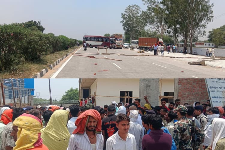 कैमूर: निर्माणाधीन कंपनी में 5 टन तार गिरने से युवक की दर्दनाक मौत, मुआवजे को लेकर लोगों का विरोध प्रदर्शन