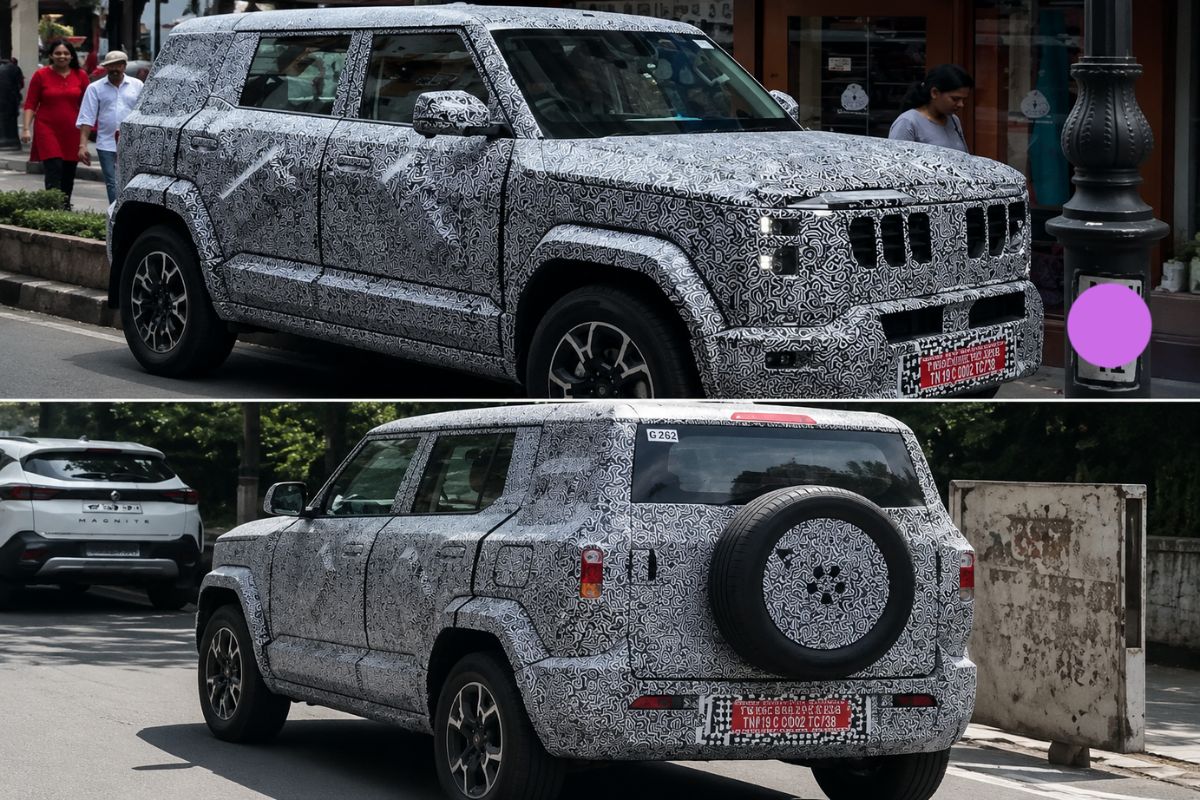 Mahindra की नई SUV लॉन्च के करीब! टेस्टिंग में दिखीं प्रोडक्शन LED हेडलाइट्स
