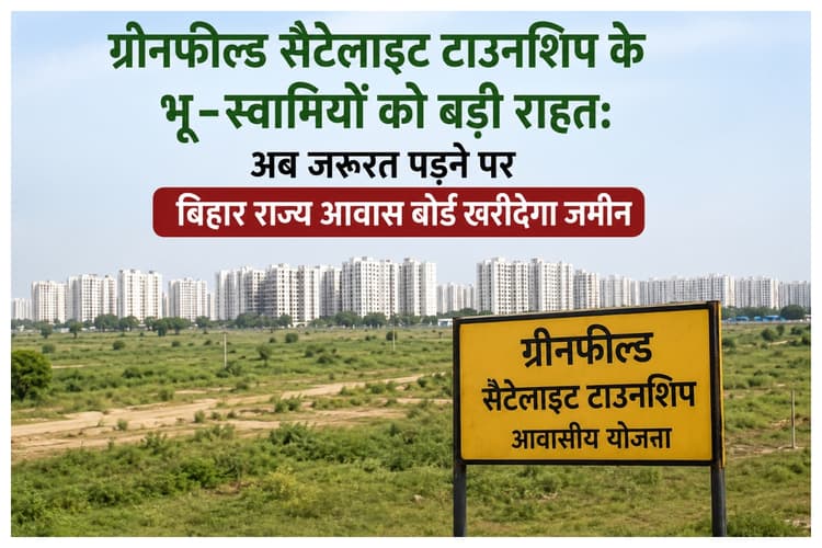 ग्रीनफील्ड सैटेलाइट टाउनशिप भू-स्वामियों को बड़ी राहत: अब जरूरत पड़ने पर बिहार राज्य आवास बोर्ड खरीदेगा जमीन