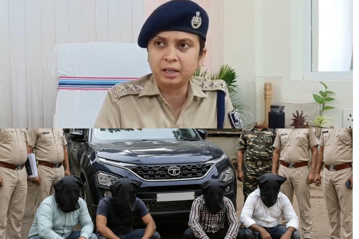 मुजफ्फरपुर: टाटा सफारी से हो रही विदेशी शराब तस्करी, चार धंधेबाज गिरफ्तार