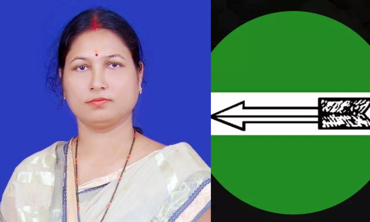 JDU leader Shivrani Devi after being declared a candidate for the Bihar Legislative Council. JDU leader Shivrani Devi after being declared a candidate for the Bihar Legislative Council.