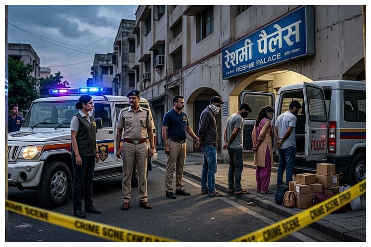 रेशमी पैलेस में पुलिस का छापा, देह व्यापार का भंडाफोड़, बंगाल की महिला समेत 7 गिरफ्तार