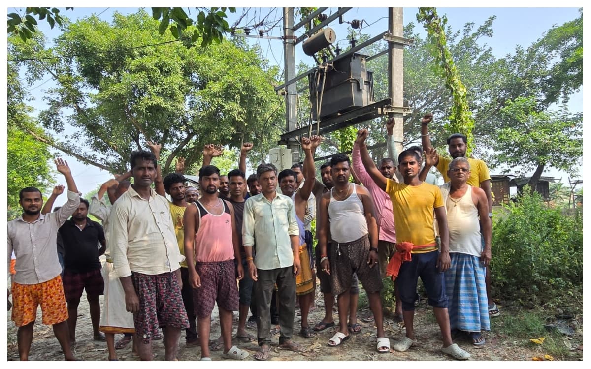 मोतिहारी: कवलपुर नहर का ट्रांसफार्मर जला, दो दिन से अंधेरे में 500 घर, ग्रामीणों में आक्रोश