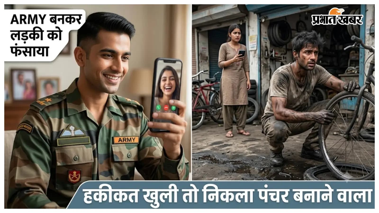 ARMY बनकर लड़की को प्रेम जाल में फंसाया, हकीकत खुली तो निकला पंचर बनाने वाला ARMY बनकर लड़की को प्रेम जाल में फंसाया, हकीकत खुली तो निकला पंचर बनाने वाला