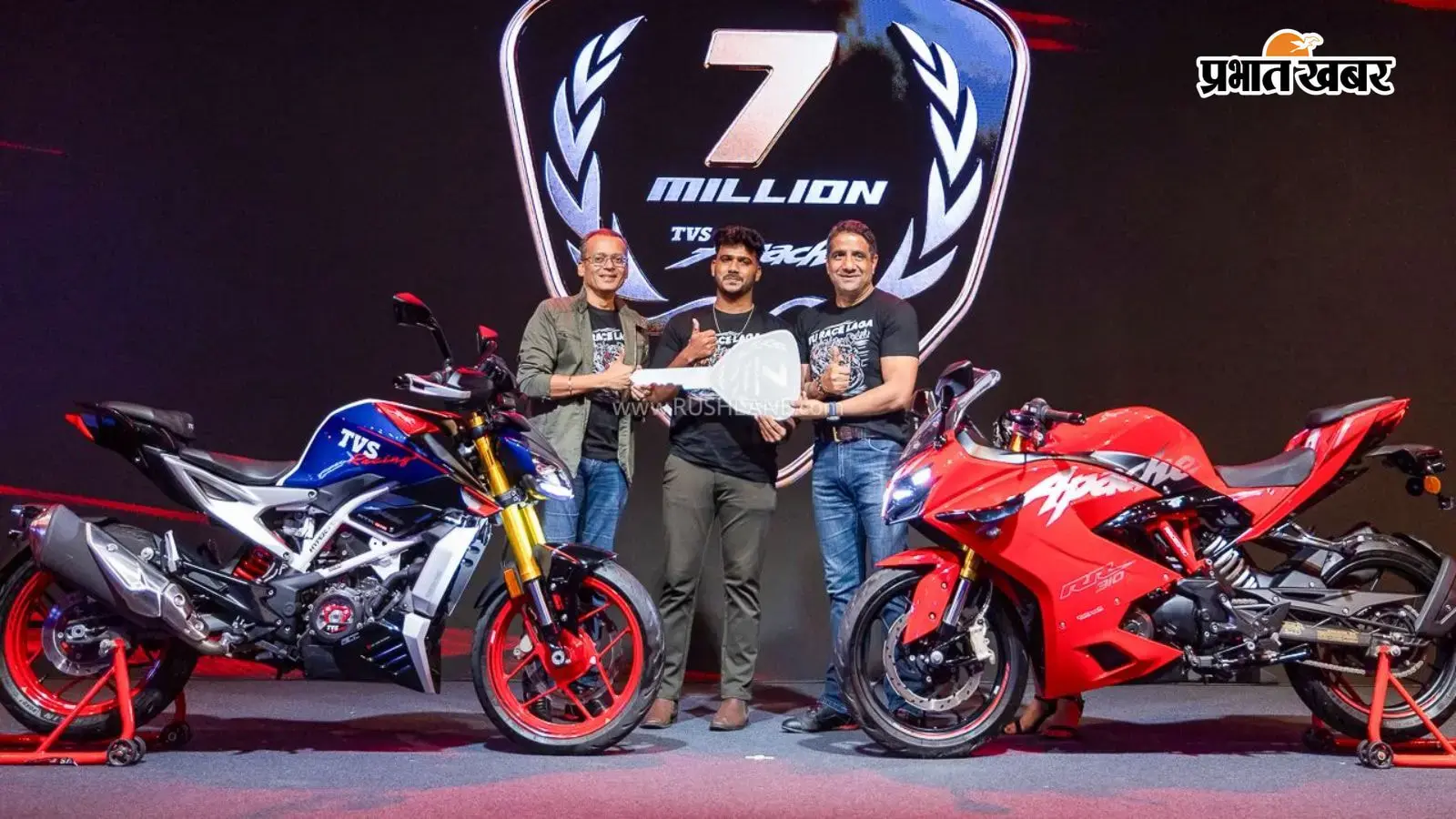 TVS Apache के 70 लाख खरीददार (Image Credit: X/@rushlane) TVS Apache के 70 लाख खरीददार (Image Credit: X/@rushlane)