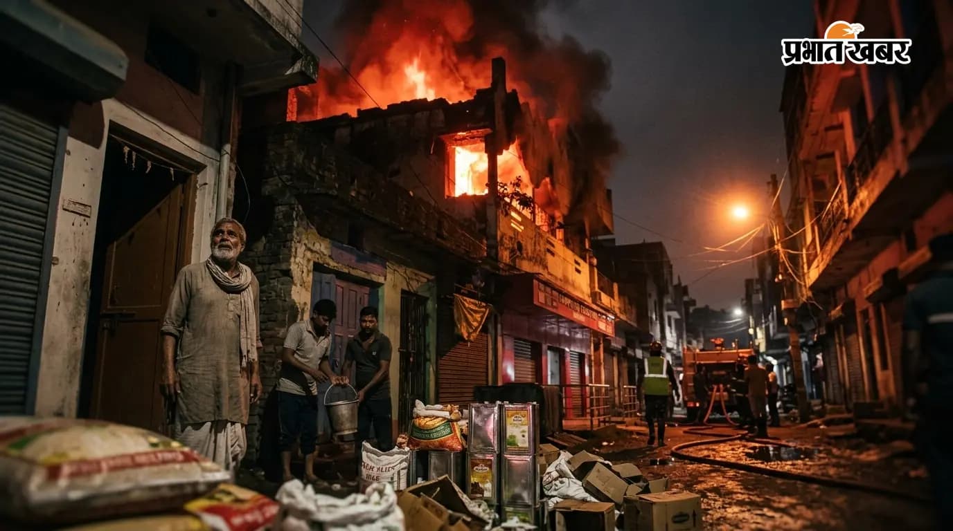 वैशाली में आग: किराना दुकान स्वाहा, 5 लाख का नुकसान वैशाली में आग: किराना दुकान स्वाहा, 5 लाख का नुकसान