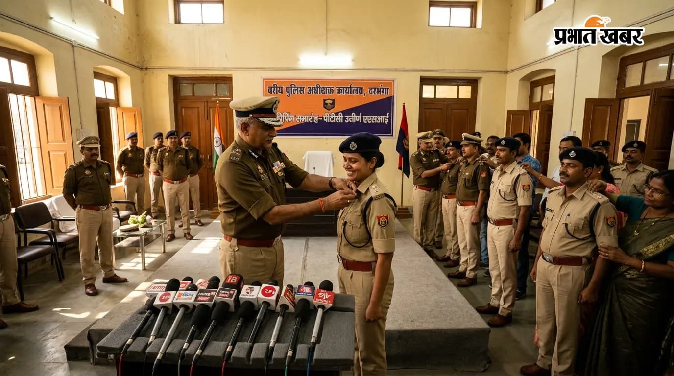 दरभंगा: 22 ASI प्रमोट हुए, एसएसपी ने पहनाए स्टार दरभंगा: 22 ASI प्रमोट हुए, एसएसपी ने पहनाए स्टार