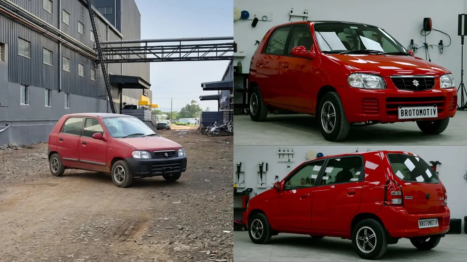 पुरानी Maruti Alto को नया जैसा बनाया गया (Photo: BROTOMOTIVE/YouTube) पुरानी Maruti Alto को नया जैसा बनाया गया (Photo: BROTOMOTIVE/YouTube)