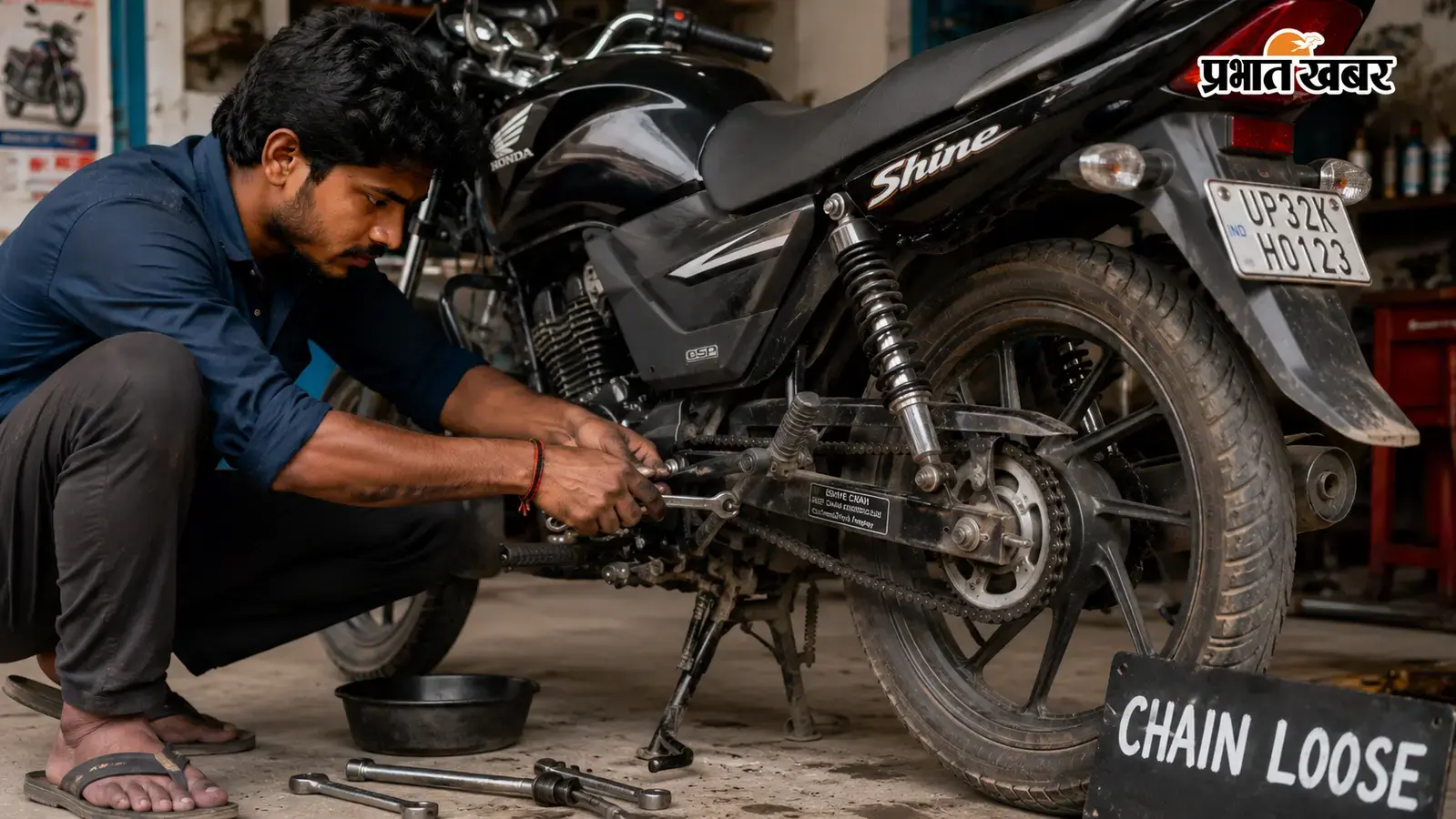 Bike Chain ढीली होने से माइलजे कम होगा? (Image Credit: ChatGPT) Bike Chain ढीली होने से माइलजे कम होगा? (Image Credit: ChatGPT)
