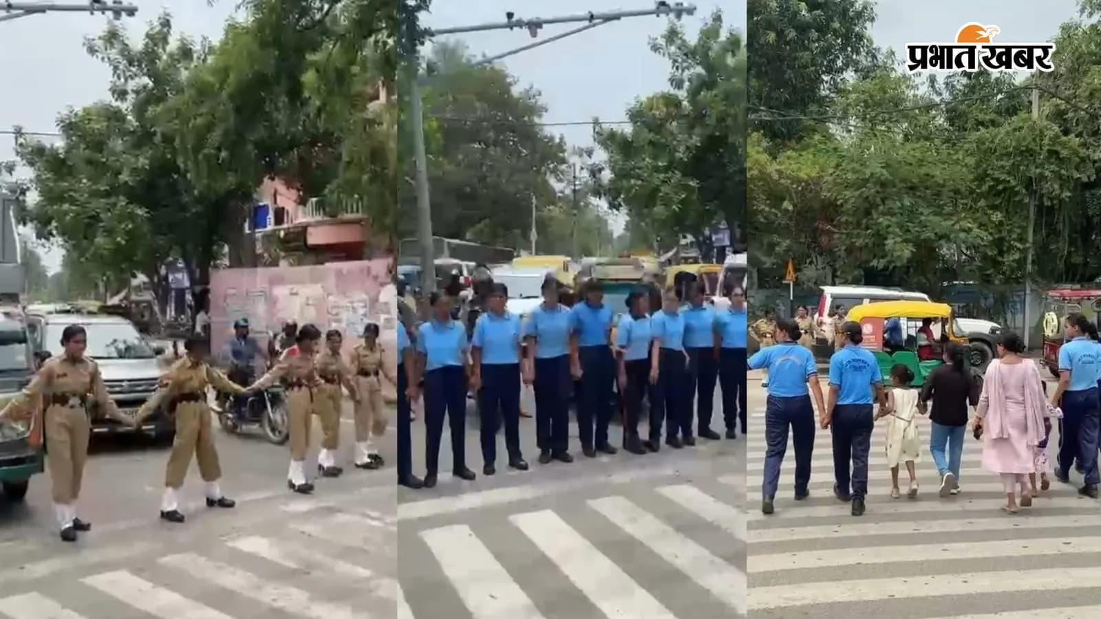 ट्रैफिक नियम सीखते बच्चे ट्रैफिक नियम सीखते बच्चे
