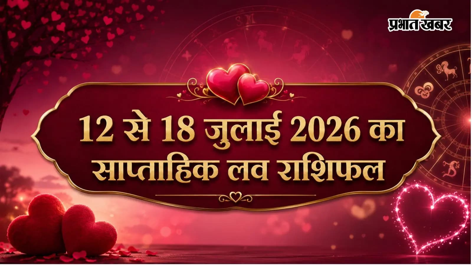 साप्ताहिक लव राशिफल 12 से 18 जुलाई 2026 साप्ताहिक लव राशिफल 12 से 18 जुलाई 2026