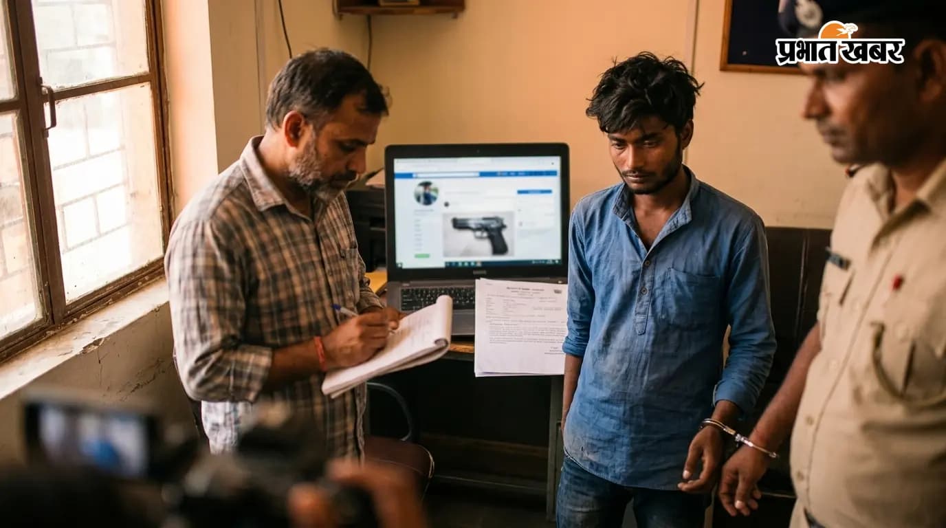 सोशल मीडिया पर पिस्टल लहराने का आरोपी गिरफ्तार सोशल मीडिया पर पिस्टल लहराने का आरोपी गिरफ्तार
