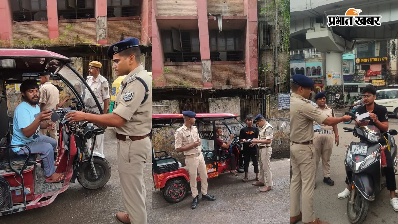वाहन चेक करते ट्रैफिक पुलिस वाहन चेक करते ट्रैफिक पुलिस