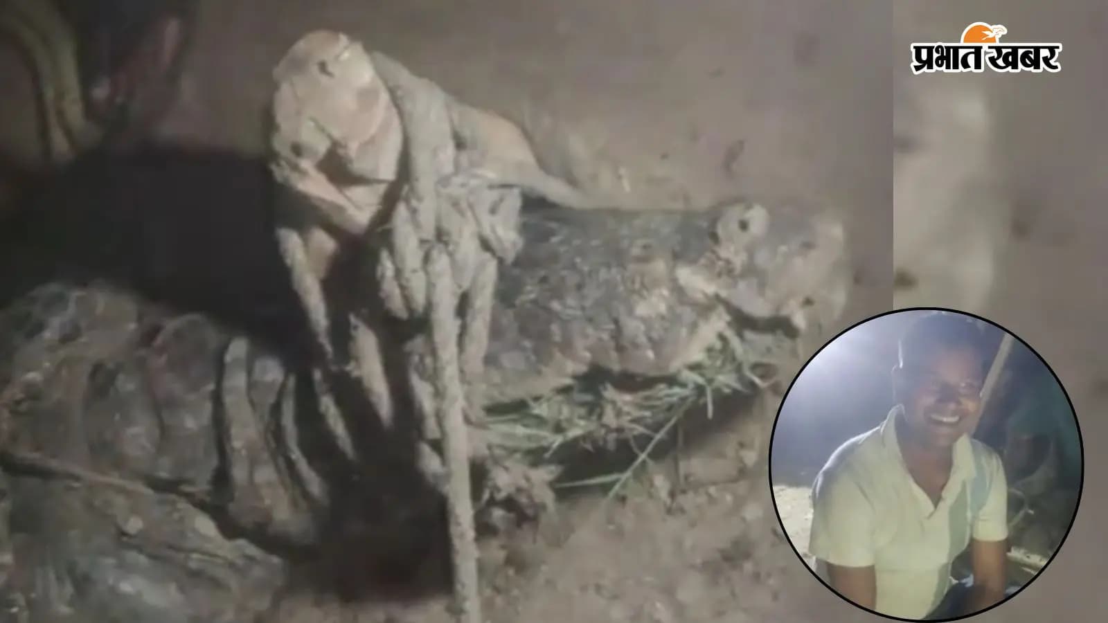 मगरमच्छ की पीठ पर बैठकर ग्रामीणों ने बनाई रील मगरमच्छ की पीठ पर बैठकर ग्रामीणों ने बनाई रील