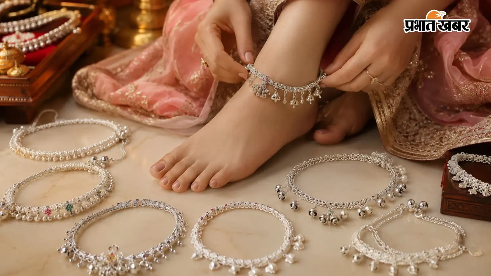 10 Gram Silver Payal Designs (AI Image) 10 Gram Silver Payal Designs (AI Image)