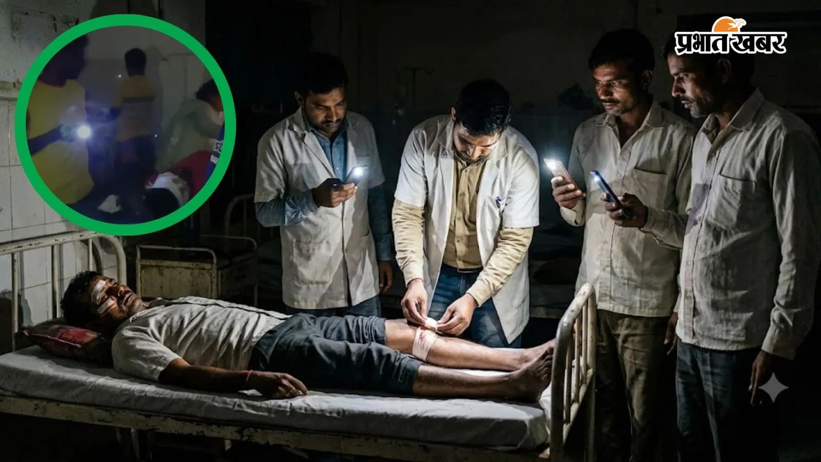 झारखंड के लोहरदगा में टॉर्च की रोशनी हुआ मरीज का इलाज और सर्किल में टॉर्च के माध्यम से हो रहा इलाज का दृश्य, Pic Credit- AI and Prabhat khabar झारखंड के लोहरदगा में टॉर्च की रोशनी हुआ मरीज का इलाज और सर्किल में टॉर्च के माध्यम से हो रहा इलाज का दृश्य, Pic Credit- AI and Prabhat khabar