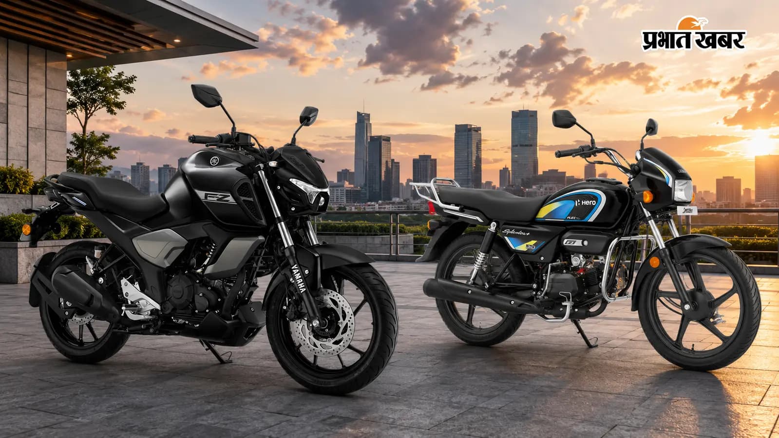 YAMAHA FZ Blue vs Hero Splendor Plus (Image Credit: YAMAHA/Hero) YAMAHA FZ Blue vs Hero Splendor Plus (Image Credit: YAMAHA/Hero)