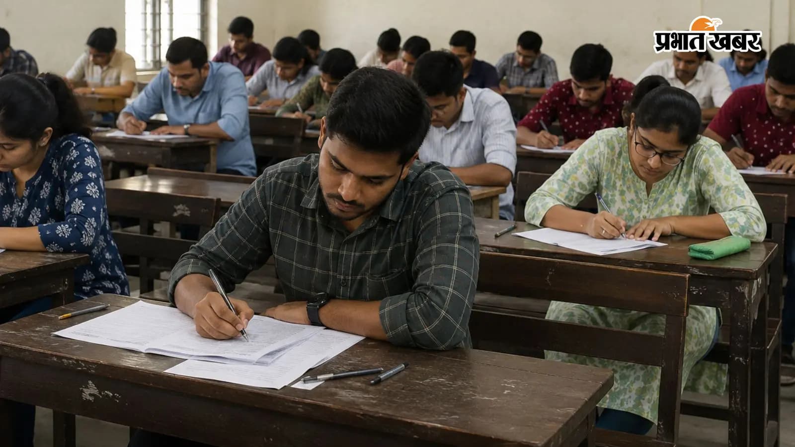 परीक्षा दे रहे कैंडिडेट्स की सांकेतिक फोटो (AI Generated) परीक्षा दे रहे कैंडिडेट्स की सांकेतिक फोटो (AI Generated)
