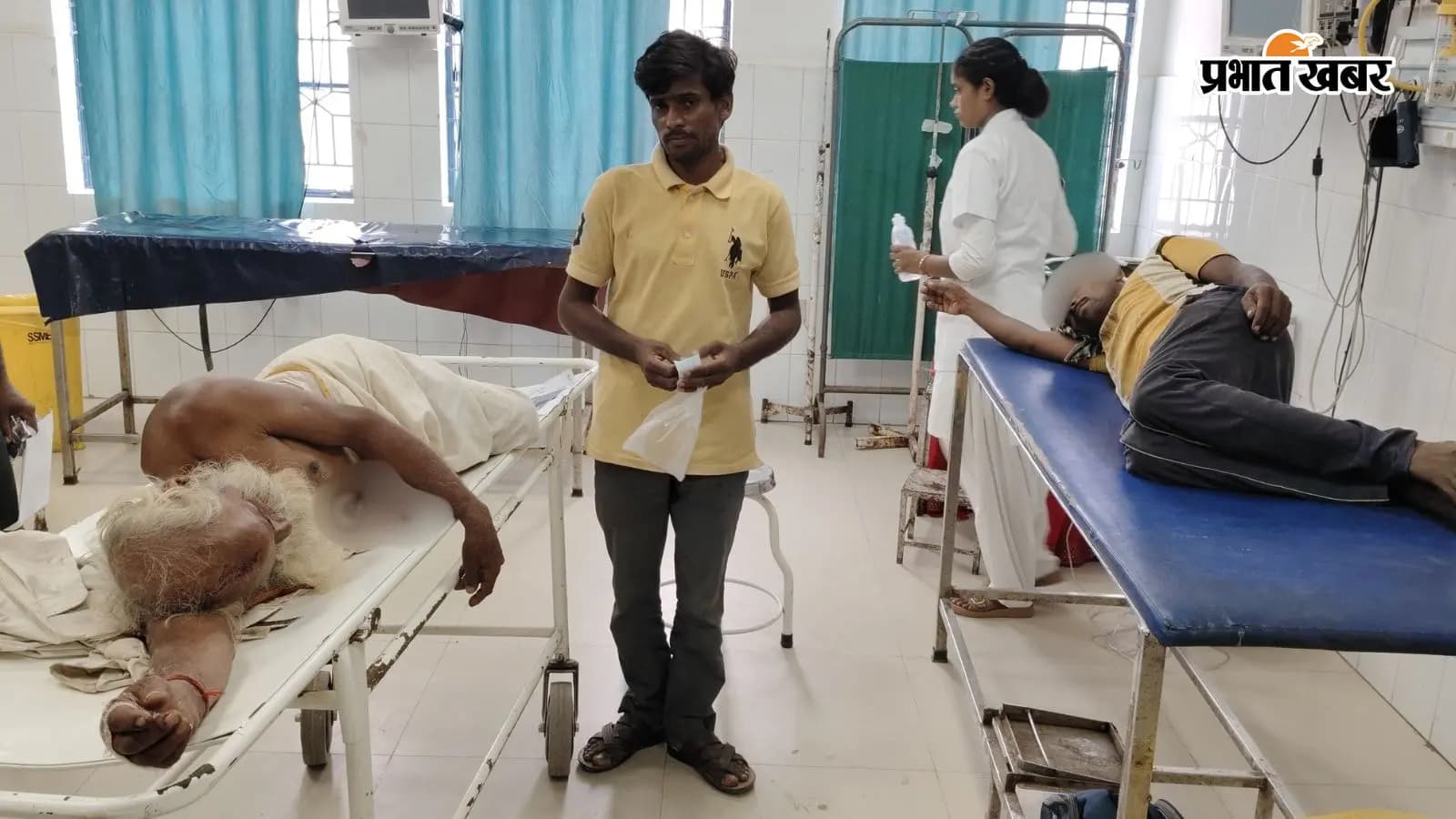 घायल का इलाज जारी घायल का इलाज जारी