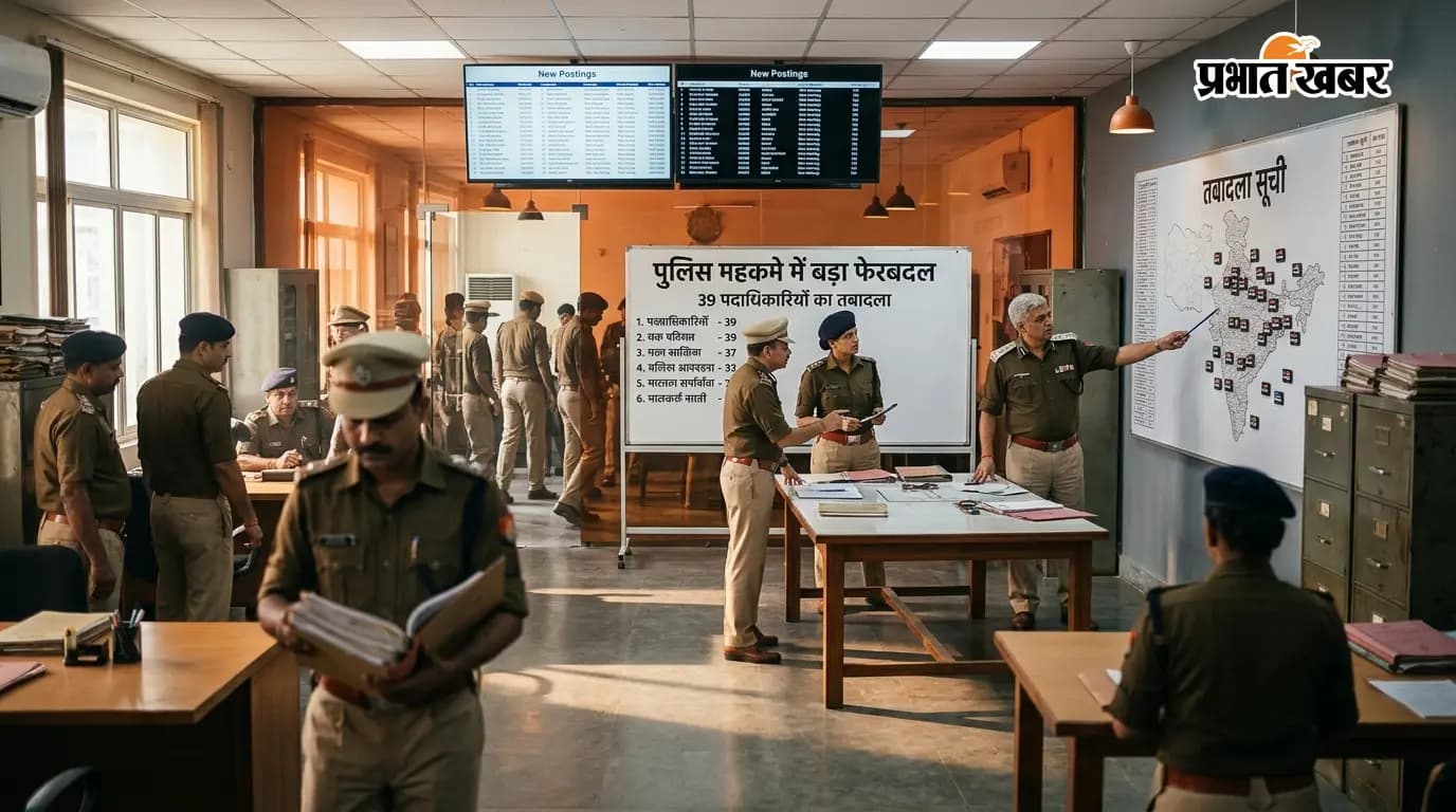 दरभंगा पुलिस में बड़ा फेरबदल, 39 पुलिस पदाधिकारियों का तबादला दरभंगा पुलिस में बड़ा फेरबदल, 39 पुलिस पदाधिकारियों का तबादला