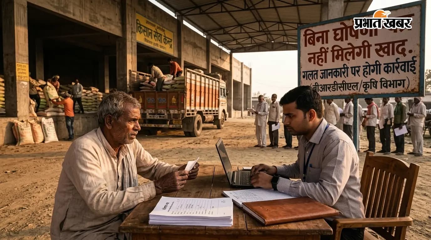 खाद के लिए अब भरना होगा ''कृषक घोषणा-पत्र'', कालाबाजारी रोकने के लिए प्रशासन सख्त खाद के लिए अब भरना होगा ''कृषक घोषणा-पत्र'', कालाबाजारी रोकने के लिए प्रशासन सख्त