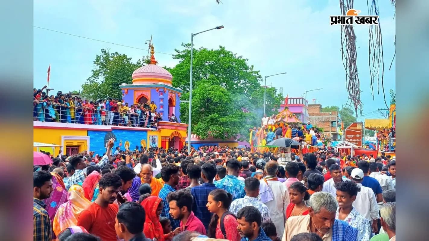 रथ यात्रा में शामिल श्रद्धालुओं की फाइल तस्वीर. रथ यात्रा में शामिल श्रद्धालुओं की फाइल तस्वीर.