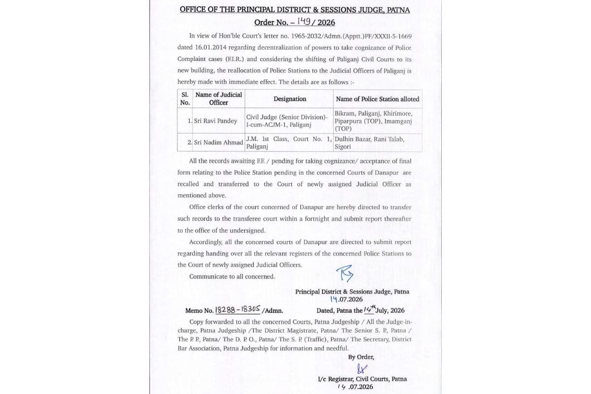 Office Of Te Principle District & Sessions Judge, Patna
