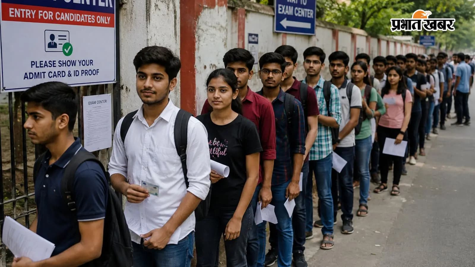 एग्जाम सेंटर के बार कैंडिडेट्स की सांकेतिक फोटो (AI Generated) एग्जाम सेंटर के बार कैंडिडेट्स की सांकेतिक फोटो (AI Generated)