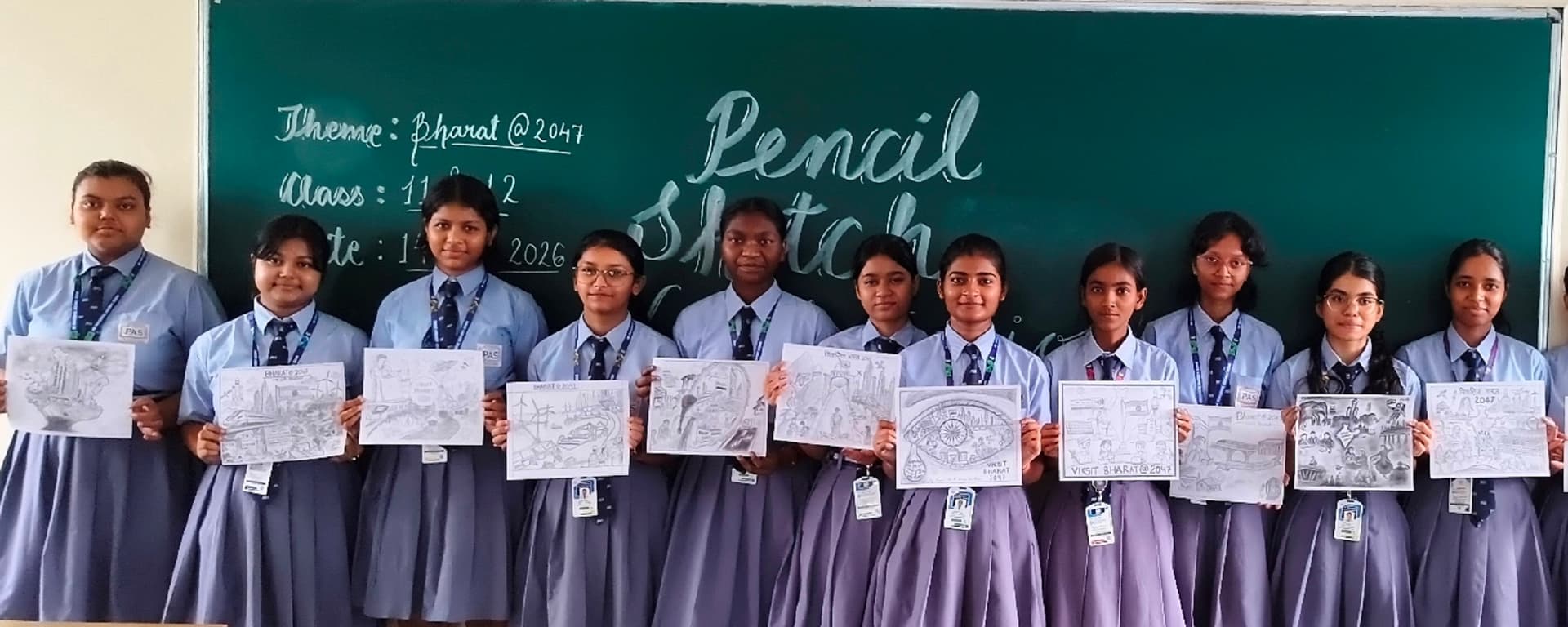 पीएएस में पेंसिल स्केच प्रतियोगिता आयोजित पीएएस में पेंसिल स्केच प्रतियोगिता आयोजित