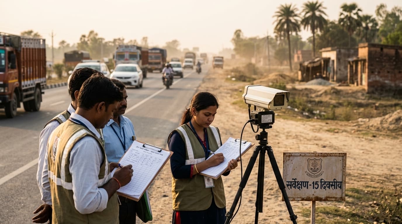 मुजफ्फरपुर के दो NH पर टॉल टैक्स की तैयारी तेज: 15 दिनों से चल रहा सर्वे, वाहनों की गिनती के लिए लगाए गए कैमरे