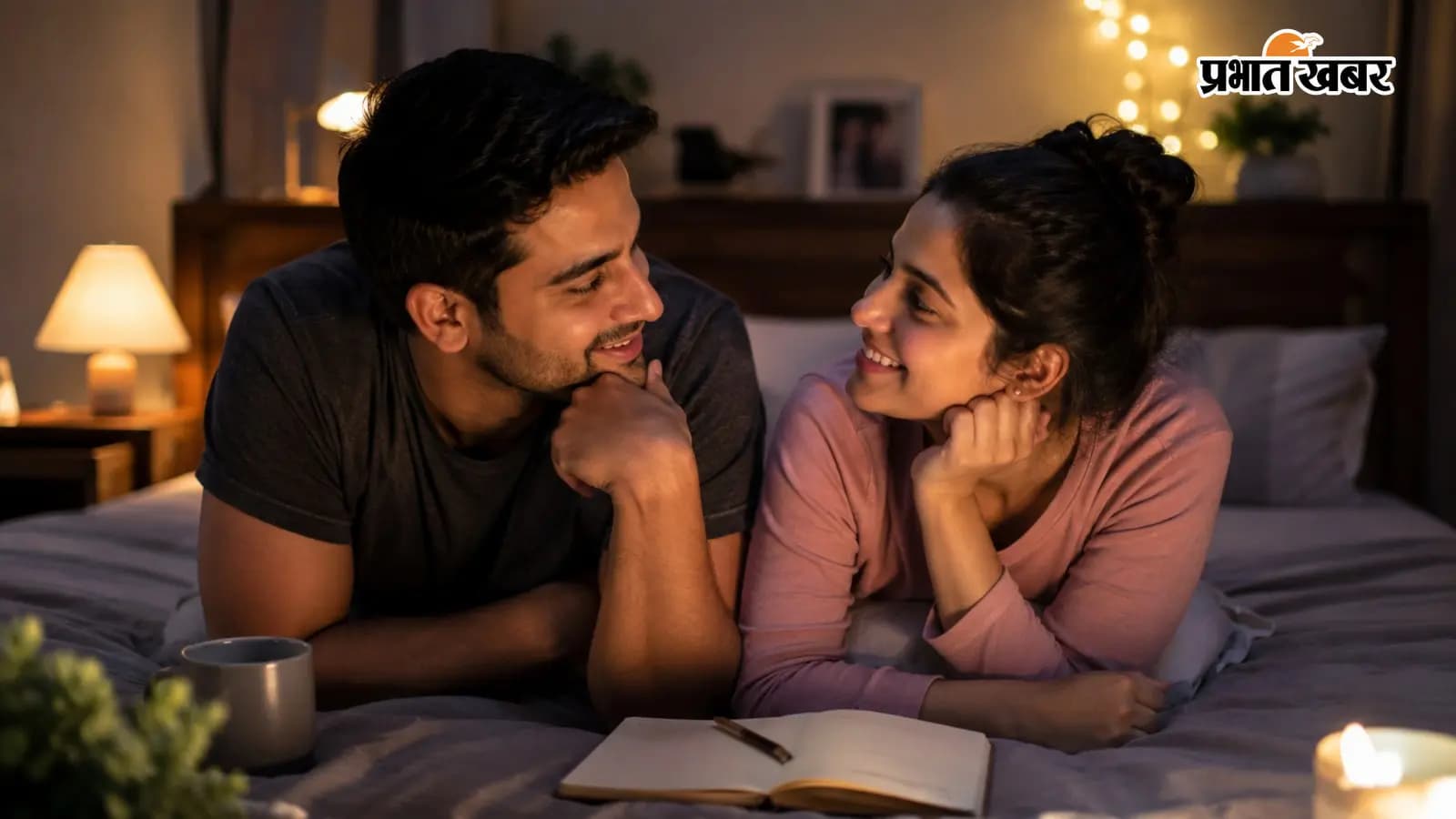 सोने से पहले कपल्स को एक-दूसरे से कौन से सवाल पूछने चाहिए? Ai image सोने से पहले कपल्स को एक-दूसरे से कौन से सवाल पूछने चाहिए? Ai image