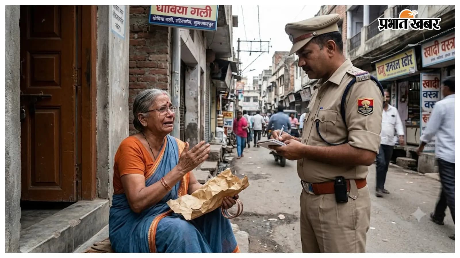 सावधान: मुजफ्फरपुर में घूम रहे ''खाकी'' वाले ठग: बुजुर्ग महिला को झांसा देकर उड़ा लीं सोने की चूड़ियां