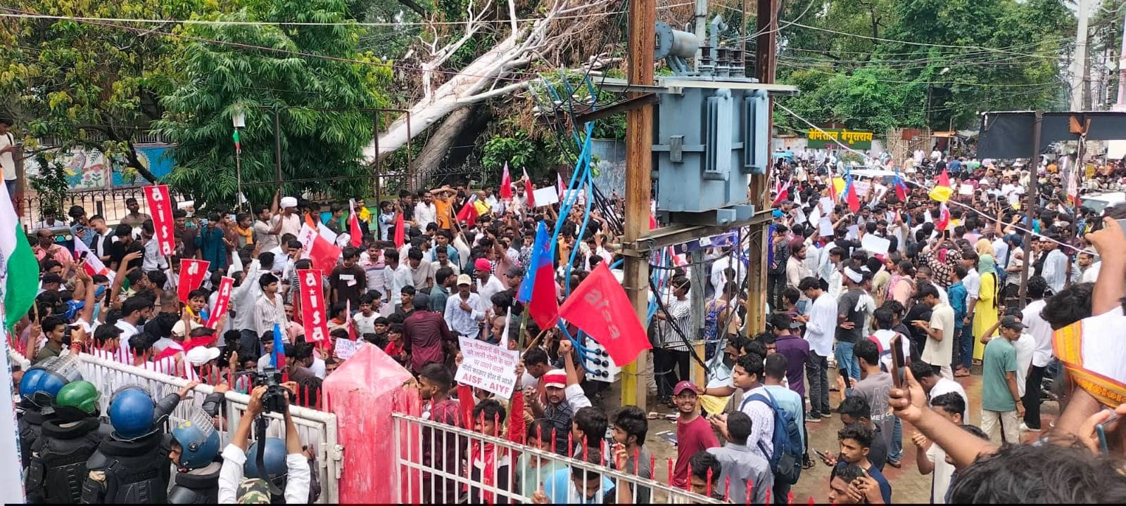 बेगूसराय में भी दिखा छात्रों का आंदोलन
